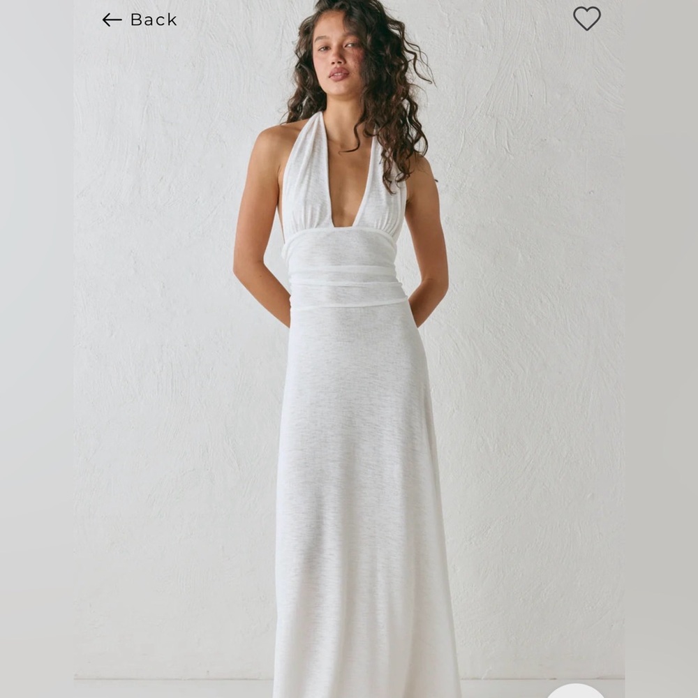 VRG when in Italy halter dress white (size 12)